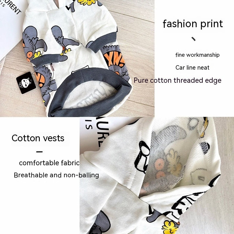 Spring & Autumn Pet Sweater – Stylish Graffiti Jacket for Dogs & Cats! 🐶🐱🎨✨