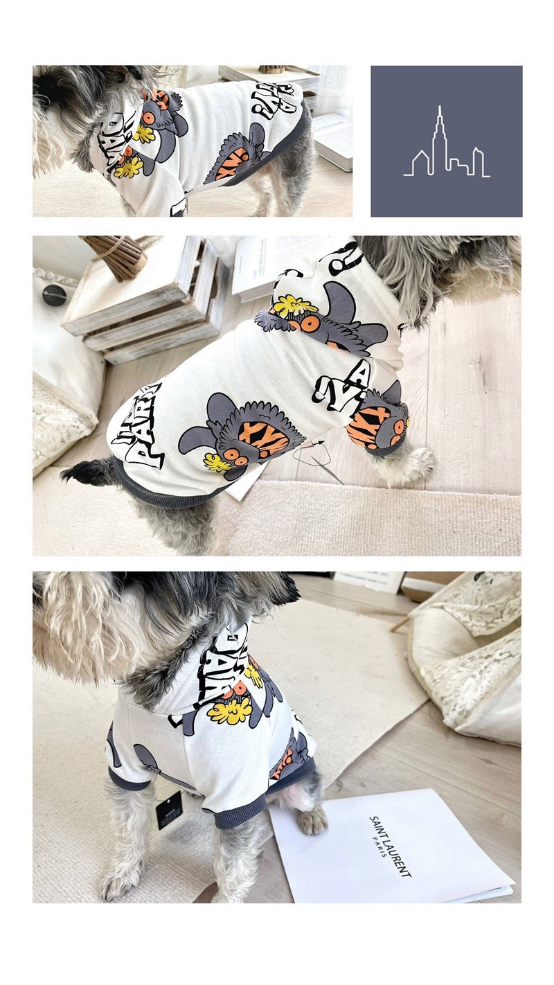 Spring & Autumn Pet Sweater – Stylish Graffiti Jacket for Dogs & Cats! 🐶🐱🎨✨