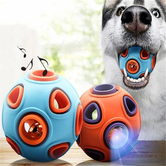 Interactive LED Light & Sound Chewing Ball – Fun for Dogs! 🐶✨🎾