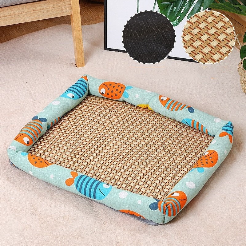 Summer Linen Pet Mat – Cool & Comfortable for Your Dog! 🐶🌿❄️