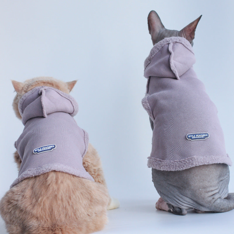 Pet Fleece Hooded Sweater – Warm & Cozy for Autumn & Winter! 🐶🐱❄️✨