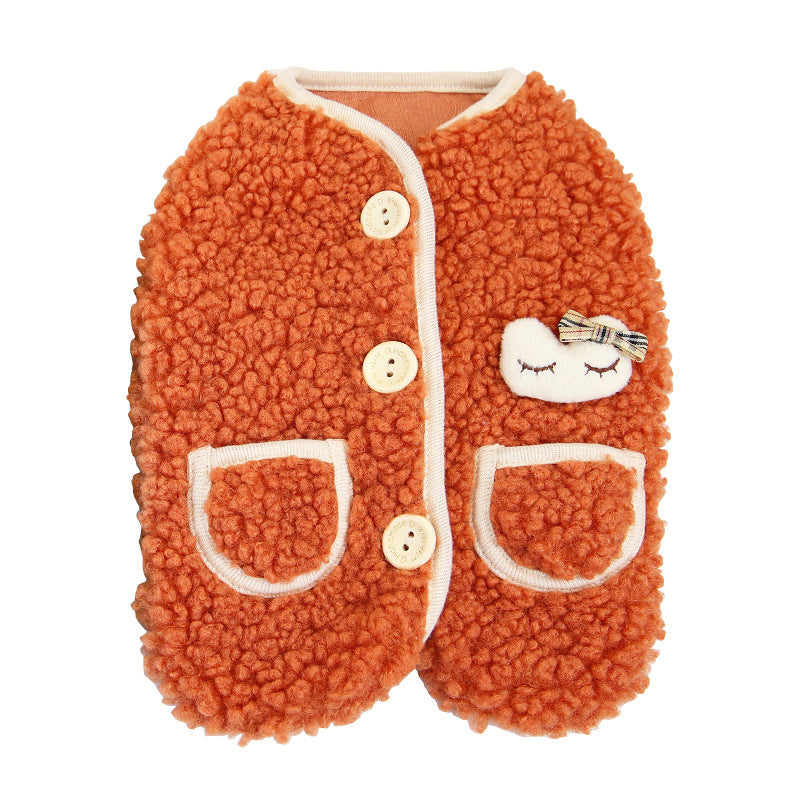 Autumn & Winter Velvet Pet Vest – Cozy & Cute for Your Furry Friend! 🐶🐱❄️✨