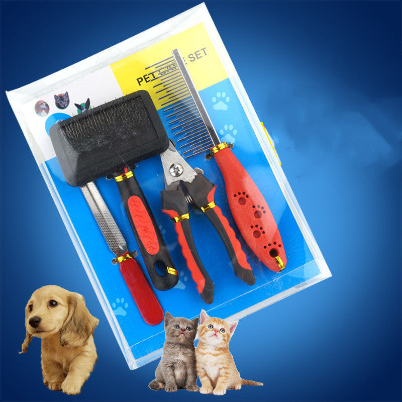 Dog Grooming 4-Piece Kit – Complete Care for Your Pet! 🐶✨🛁