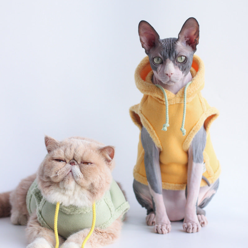 Pet Fleece Hooded Sweater – Warm & Cozy for Autumn & Winter! 🐶🐱❄️✨