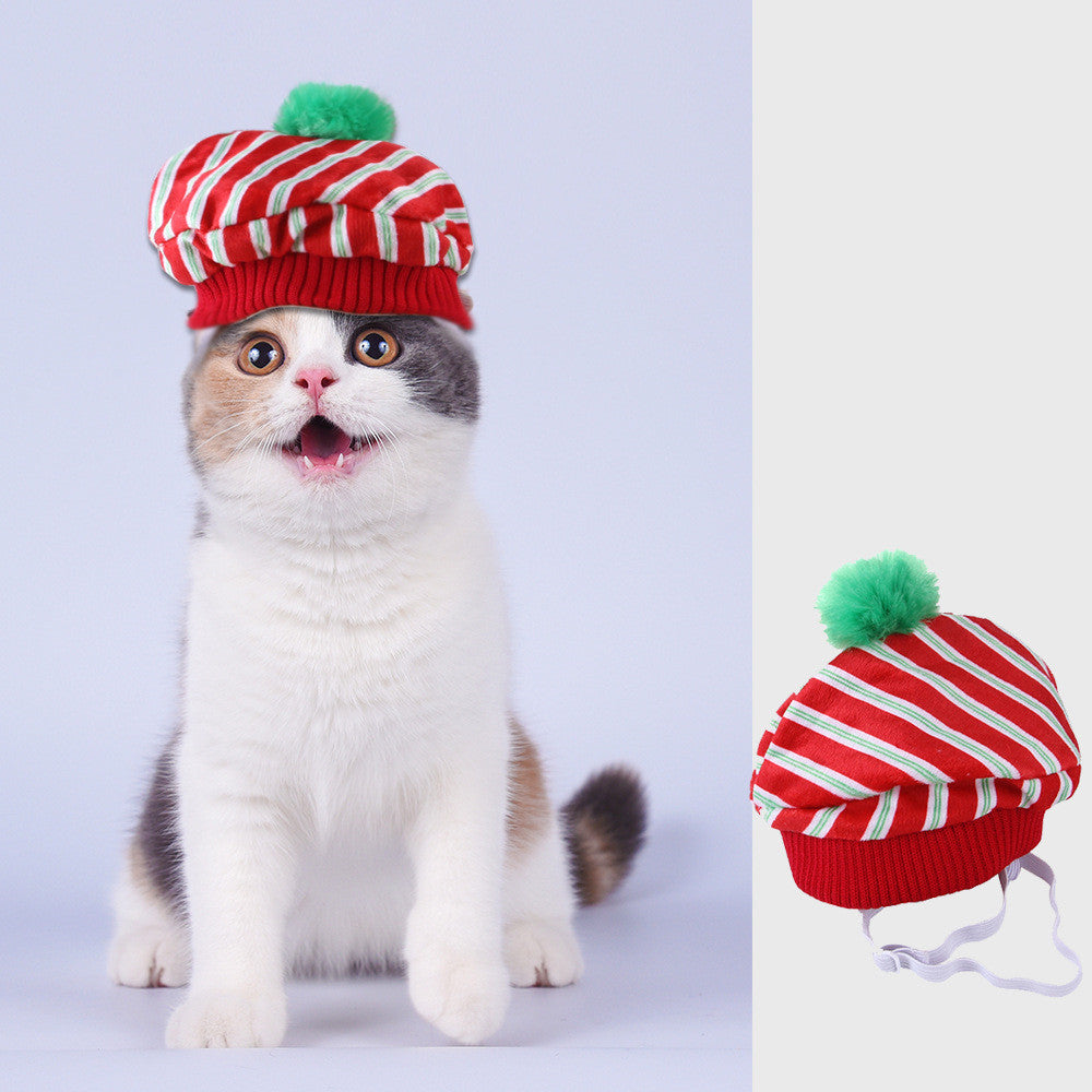 Striped Cat Hat – Adorable & Cozy Headgear with Ears! 🐱🎩✨