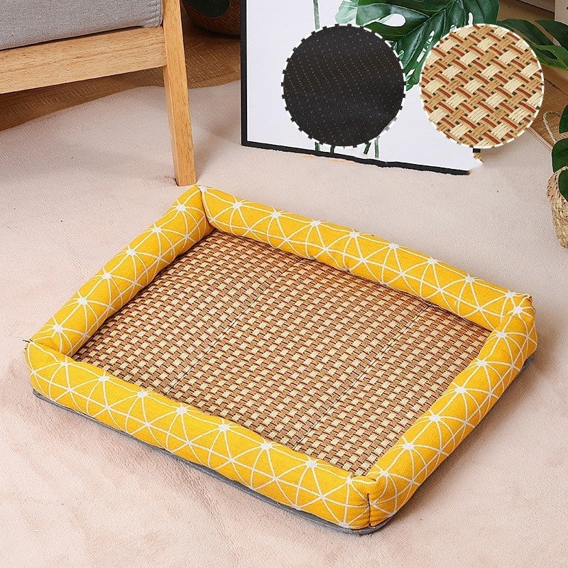 Summer Linen Pet Mat – Cool & Comfortable for Your Dog! 🐶🌿❄️