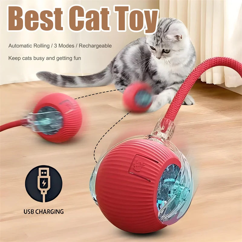 Interactive Automatic Rolling Ball – The Ultimate Playtime Companion for Your Cat! 🐱⚡