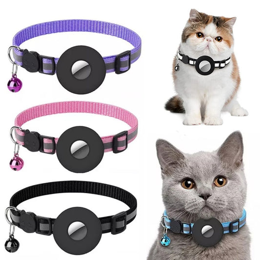 Reflective Waterproof Collar with AirTag Holder – Secure & Durable! 🐶🐱📍✨