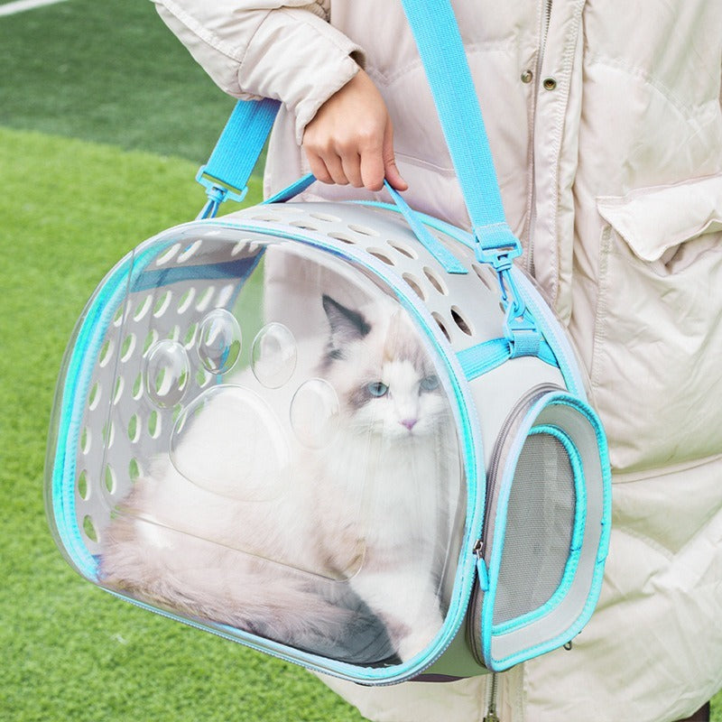 Pet Cat Transparent Space Capsule Backpack – Stylish & Breathable Travel Carrier! 🐱🎒✨