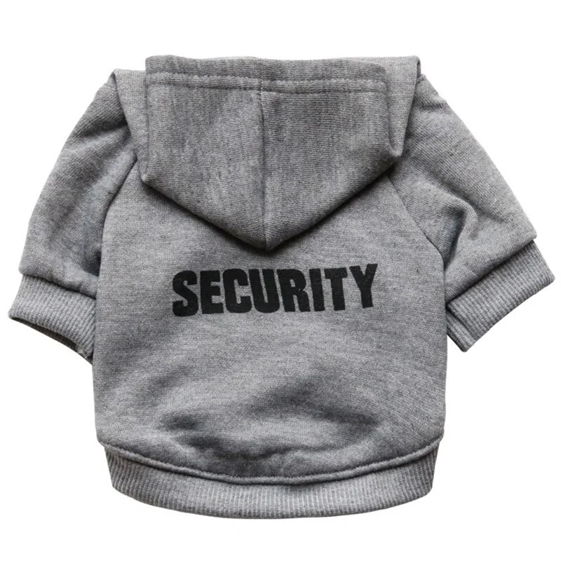 Security Dog Clothes Small Dog Hoodie Coat